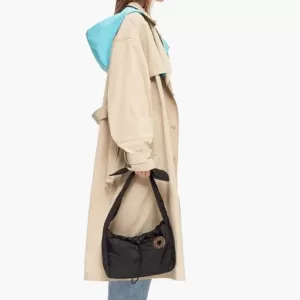 bimba y lola L Anthracite Nylon Hobo Bag