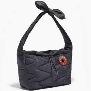 bimba y lola L Anthracite Nylon Hobo Bag