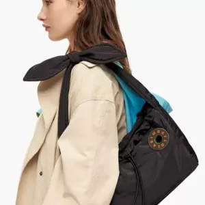 bimba y lola L Anthracite Nylon Hobo Bag