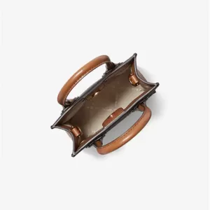 Michael Kors Mercer Extra-Small Logo and Leather Crossbody Bag Brown