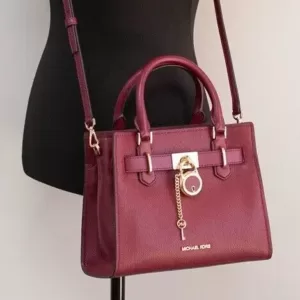 Micharl Kors Hamilton Small Satchel Leather Mulberry