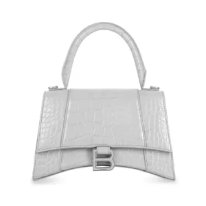 Balenciaga Hourglass Top Handle Croco Small
