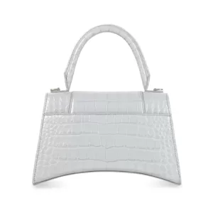 Balenciaga Hourglass Top Handle Croco Small
