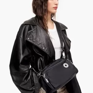 Bimba Y Lola M Black Nylon Crossbody Bag
