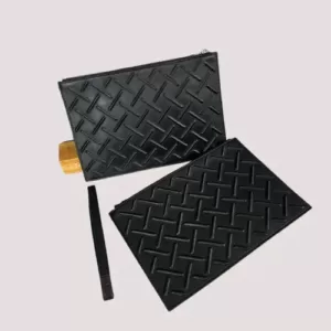 Bottega Brick Clutch in Black