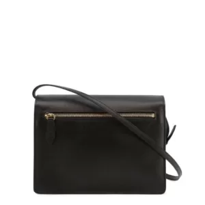 Burberry Macken House Check Canvas Leather Crossbody Bag in Black