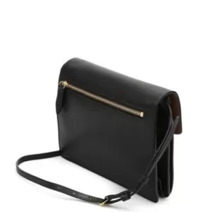 Burberry Macken House Check Canvas Leather Crossbody Bag in Black