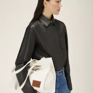 Baaly Crystalia Fabric Tote In Natural