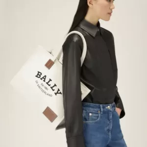 Baaly Crystalia Fabric Tote In Natural