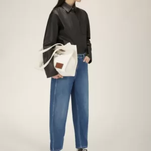 Baaly Crystalia Fabric Tote In Natural