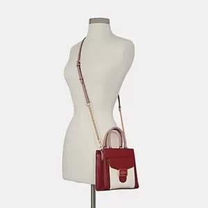 Coach Mini Pepper Crossbody In Colorblock Red Multi