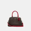 Coach Mini Lillie Carryall in Signature Canvas Brown Red