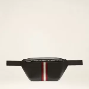 Bally Hakab Leather Bum Bag In Black