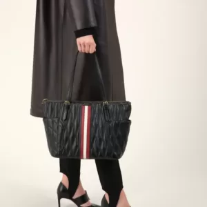 Bally Damirah Leather Tote Bag In Black