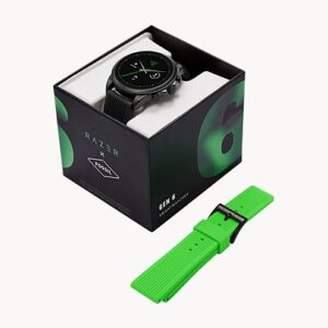 Razer x Fossil Gen 6 Smartwatch Black Silicone Watch and Interchangeable Strap Set