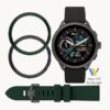Fossil Gen 6 Wellness Edition Smartwatch Black Silicone and Interchangeable Strap and Bumper Set