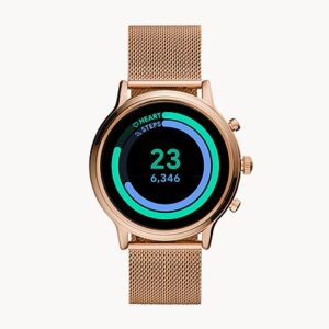 Fossil Gen 5 Smartwatch Julianna HR Rose Gold-Tone Stainless Steel Mesh