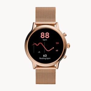 Fossil Gen 5 Smartwatch Julianna HR Rose Gold-Tone Stainless Steel Mesh