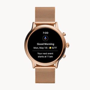 Fossil Gen 5 Smartwatch Julianna HR Rose Gold-Tone Stainless Steel Mesh