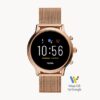 Fossil Gen 5 Smartwatch Julianna HR Rose Gold-Tone Stainless Steel Mesh