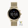 Fossil Gen 5 Smartwatch Julianna HR Gold-Tone Stainless Steel Mesh