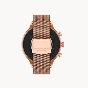 Fossil Gen 6 Smartwatch Rose Gold-Tone Stainless Steel Mesh