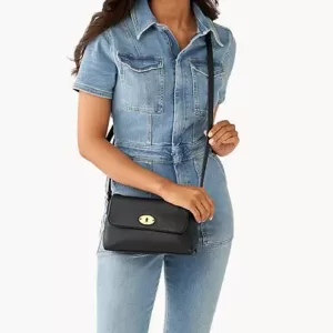 Fossil Gabriella Small Flap Crossbody Black