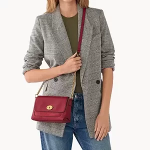 Fossil Gabriella Small Flap Crossbody Red