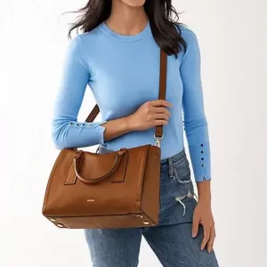 Fossil Parker Satchel Brown