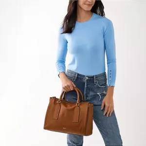 Fossil Parker Satchel Brown