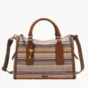 Fossil Parker Satchel Colorfull Stripe