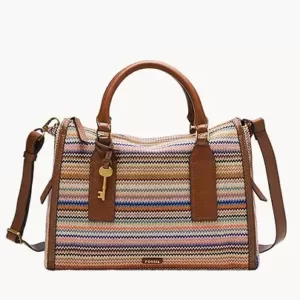 Fossil Parker Satchel Colorfull Stripe