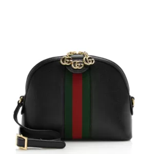Gucci Ophidia Small Shoulder Bag in Black Leather