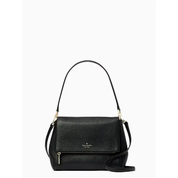 Kate_spade_Leila_Medium_Flap_Shoulder_K6029_main_sultanstore_ Kate Spade Leila Medium Flap Shoulder Bag Black