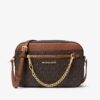 Michael Kors Jet Set Chain Crossbody Bag Signature Brown 35S1GTTC9B