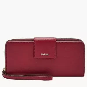 Fossil Madison Zip Clutch Red Velvet