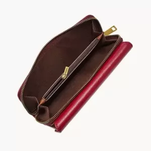 Fossil Jori RFID Flap Clutch Red Velvet