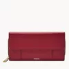 Fossil Jori RFID Flap Clutch Red Velvet