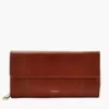 Fossil Jori RFID Flap Clutch Medium Brown