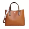 Tory burch blake mixed material small tote