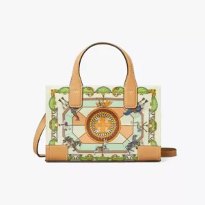 Tory Burch Mini Ella Printed Tote French Cream Carousel