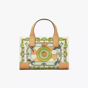 Tory Burch Mini Ella Printed Tote French Cream Carousel