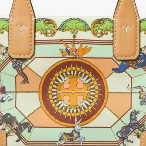 Tory Burch Mini Ella Printed Tote French Cream Carousel