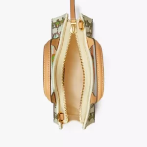 Tory Burch Mini Ella Printed Tote French Cream Carousel