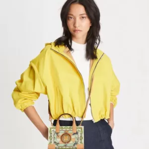 Tory Burch Mini Ella Printed Tote French Cream Carousel