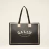 Bally Crystalia Leather Tote In Black