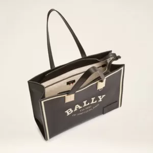 Bally Crystalia Leather Tote In Black