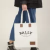 Bally Crystalia Fabric Tote Bag Natural