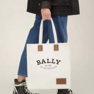 Bally Crystalia Fabric Tote Bag Natural