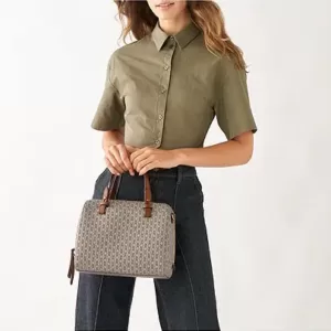 Fossil Rachel Satchel Taupe Tan